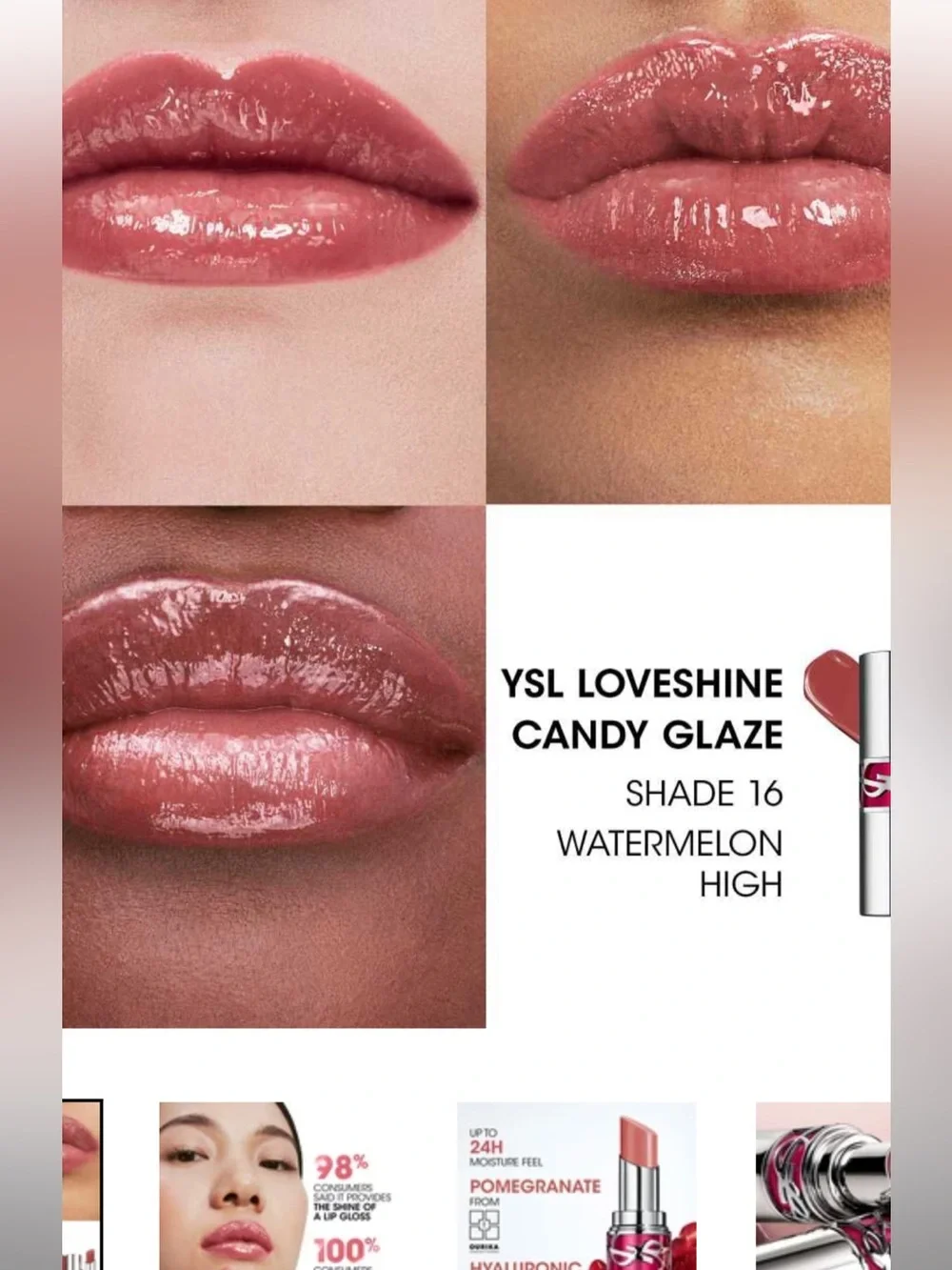 Yves Saint Laurent love shine candy glaze in watermelon sugar